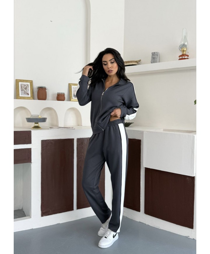 217953 GRİ EŞOFMAN TAKIM MODAL KUMAŞ