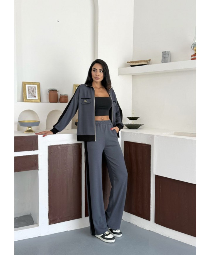 217964 GRİ EŞOFMAN TAKIM MODAL KUMAŞ