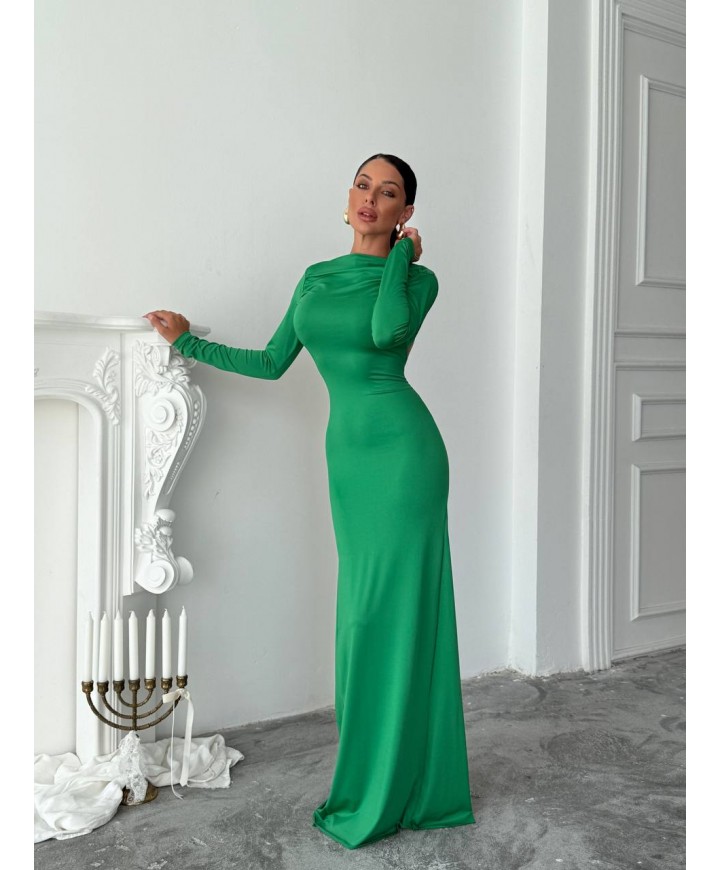 217995 YEŞİL ELBİSE MİCRO KUMAŞ