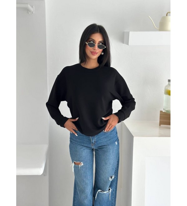 218057 SİYAH SWEAT OYSHO KUMAŞ