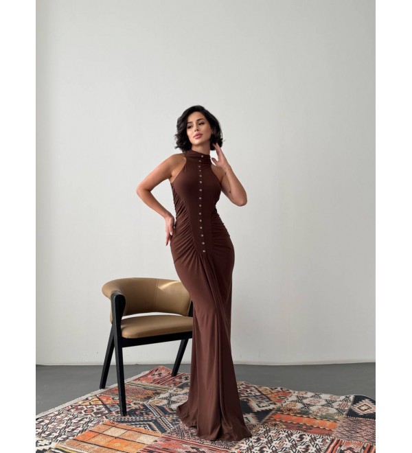 218067 KAHVE ELBİSE