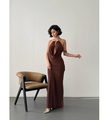 218071 KAHVE ELBİSE...