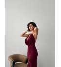 218072 BORDO ELBİSE