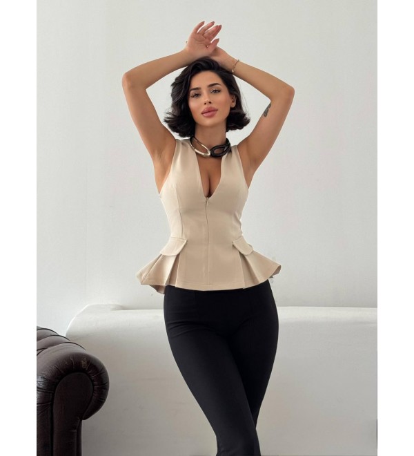 218095 BEIGE BLOUSE
