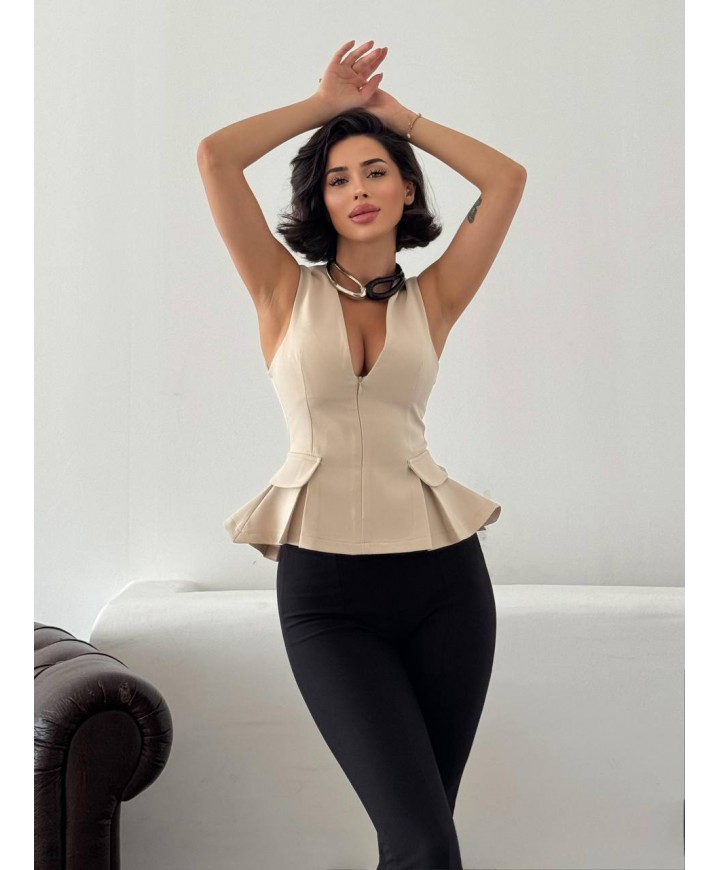 218095 BEIGE BLOUSE