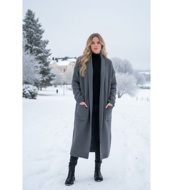 218143 GRAY CARDIGAN KNITWEAR