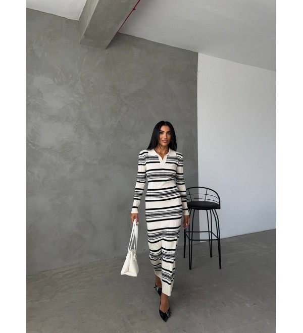218221 EKRU ELBİSE TRİKO