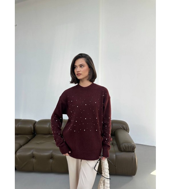 218256 KAHVE KAZAK TRİKO