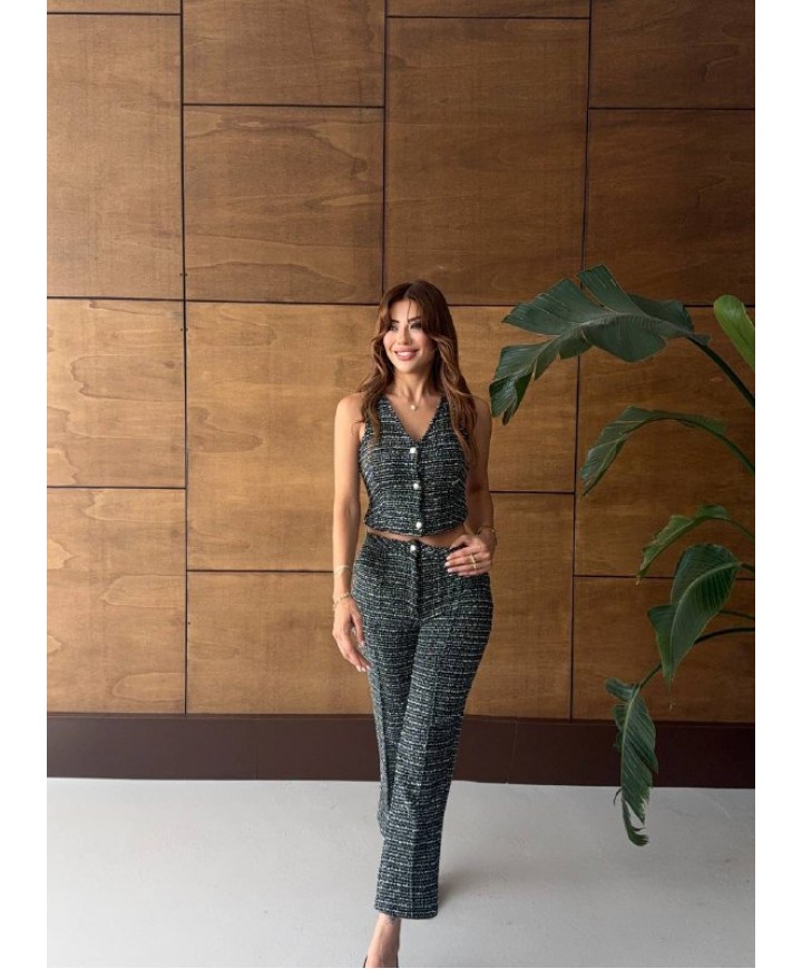218337 ANTRASİT TAKIM CHANEL KUMAŞ