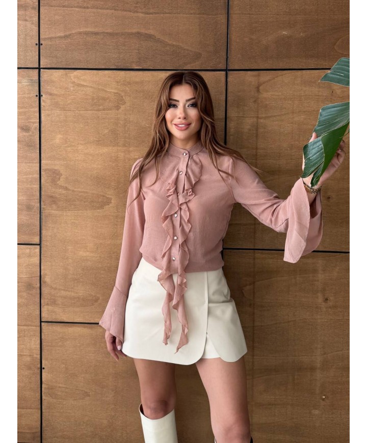 218341 PEMBE GÖMLEK İTHAL ŞİFON