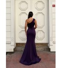 218346 PURPLE Evening dress Scuba fabric