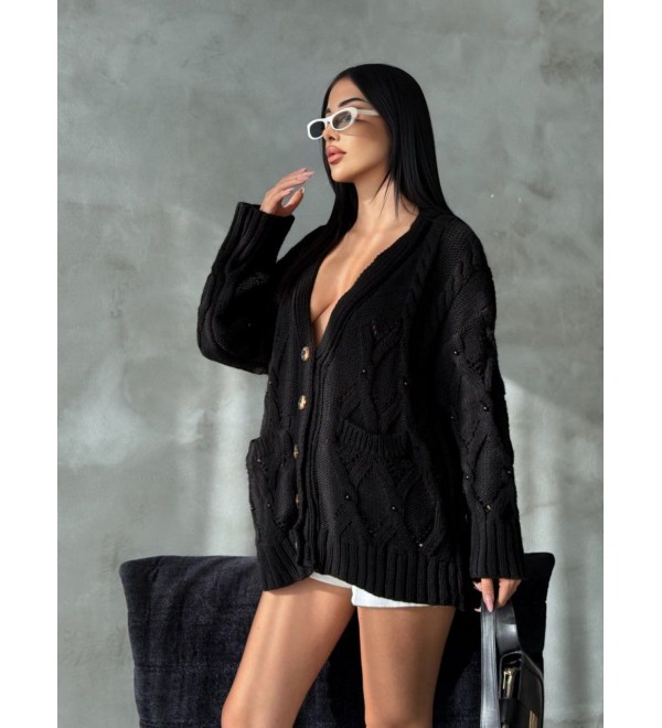 218355 BLACK CARDIGAN KNITWEAR