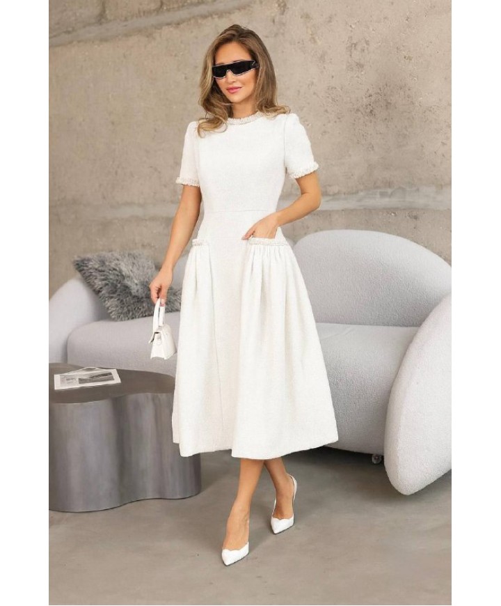 218417 BEYAZ ABİYE CHANEL KUMAŞ