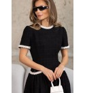 218418 SİYAH ABİYE CHANEL KUMAŞ