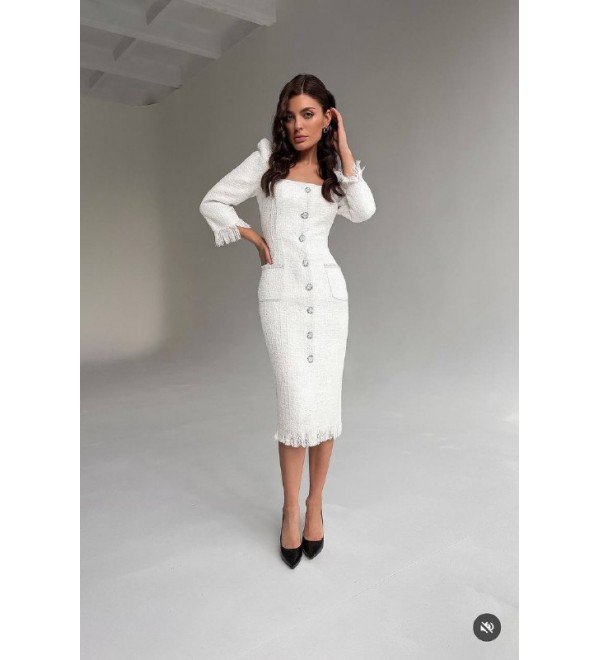 218419 BEYAZ ABİYE CHANEL KUMAŞ