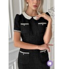 218424 SİYAH ABİYE CHANEL KUMAŞ