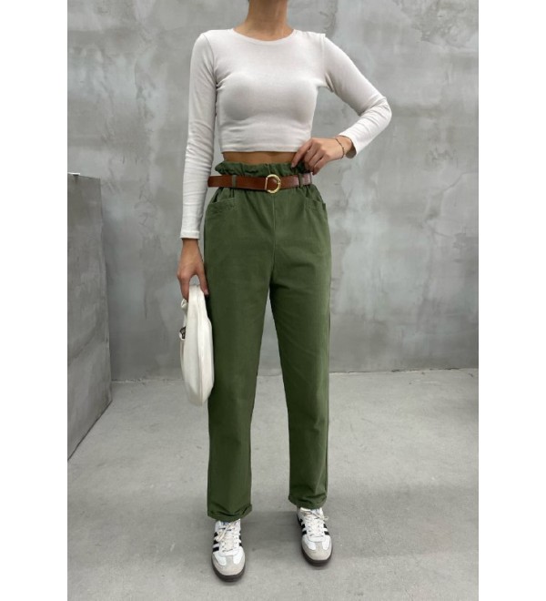 218427 CREAM TROUSERS GABARDINE
