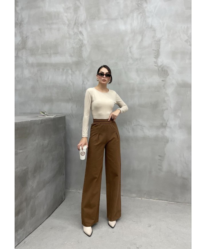 218431 KREM PANTOLON DANTELLİ GABARDİN