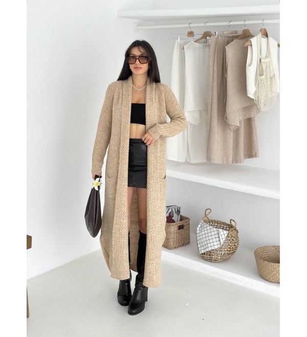 218484 BEIGE CARDIGAN KNITWEAR