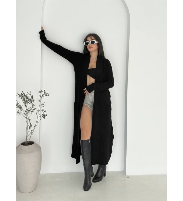 218485 BLACK CARDIGAN KNITWEAR