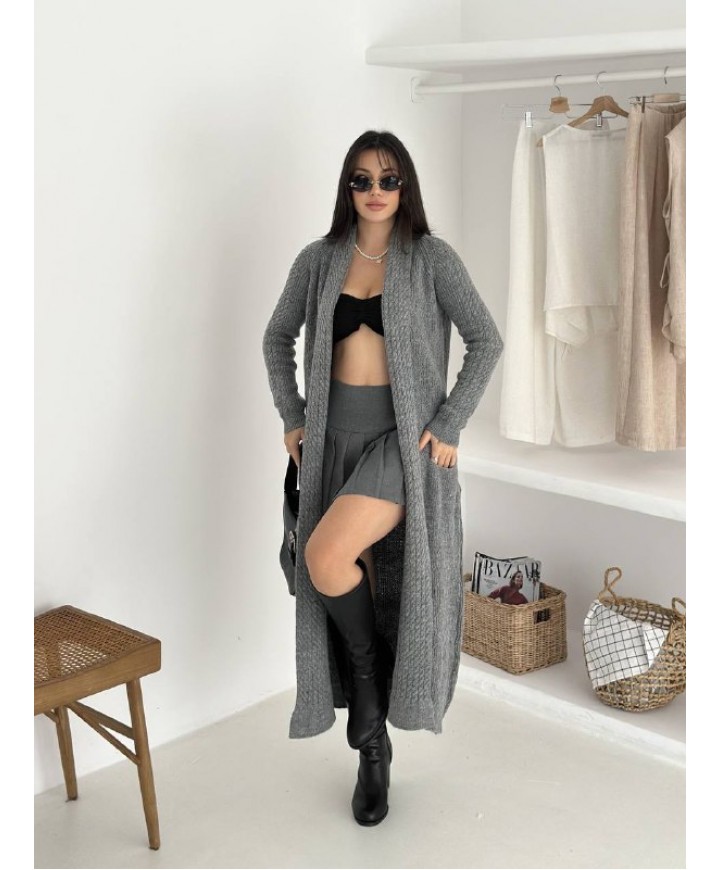 218487 GRİ HIRKA TRİKO