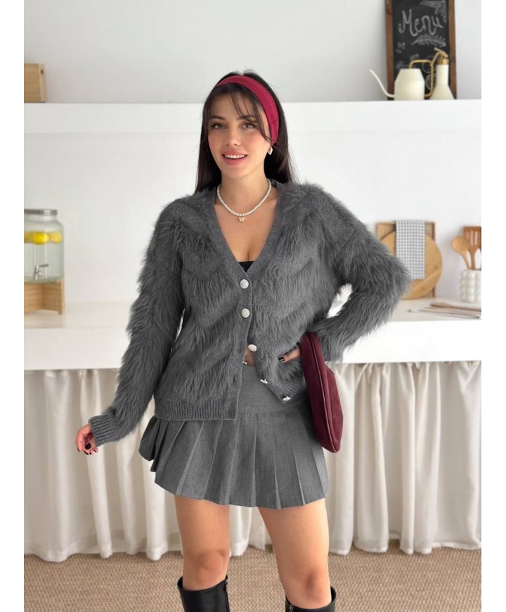 218491 GRİ HIRKA TRİKO