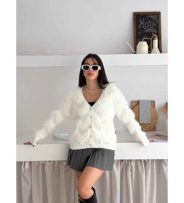218492 Ecru CARDIGAN KNITWEAR