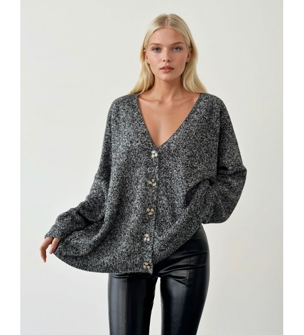 218506 GRAY CARDIGAN KNITWEAR