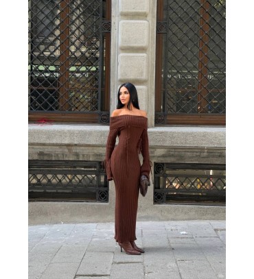 218620 KAHVE ELBİSE ...