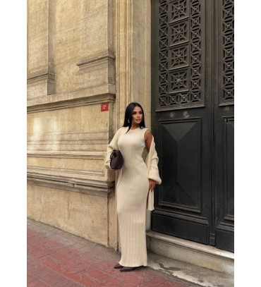 218622 EKRU ELBİSE T...