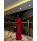 218684 BORDO ABİYE KADİFE