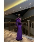 218687 PURPLE Evening dress VELVET