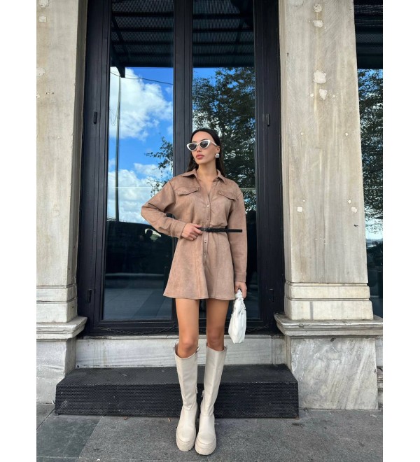 218689 KAHVE ELBİSE