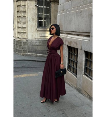 218780 KAHVE ELBİSE...