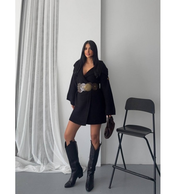 218809 SİYAH HIRKA TRİKO