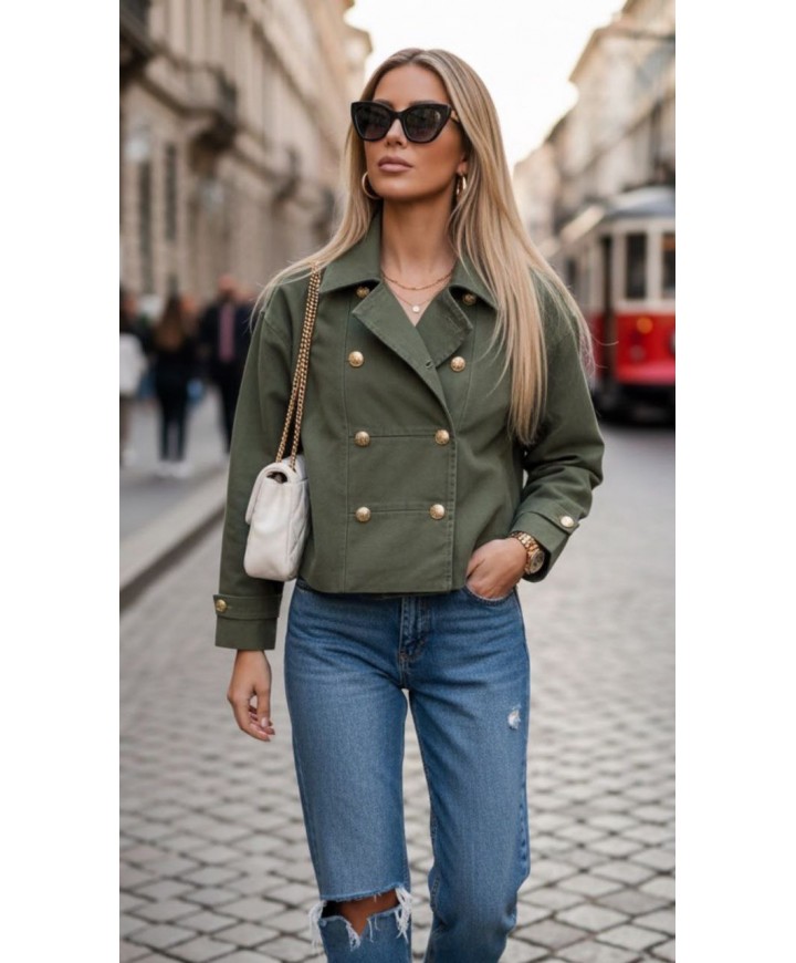 218876 HAKİ CEKET GABARDİN