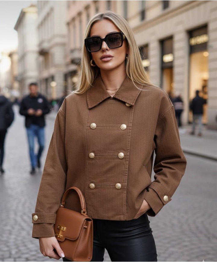 218877 VİZON CEKET GABARDİN