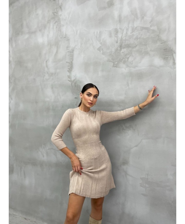 218881 BEJ ELBİSE TRİKO