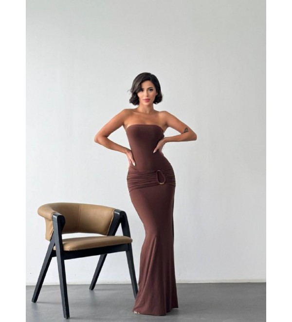 218887 KAHVE ELBİSE