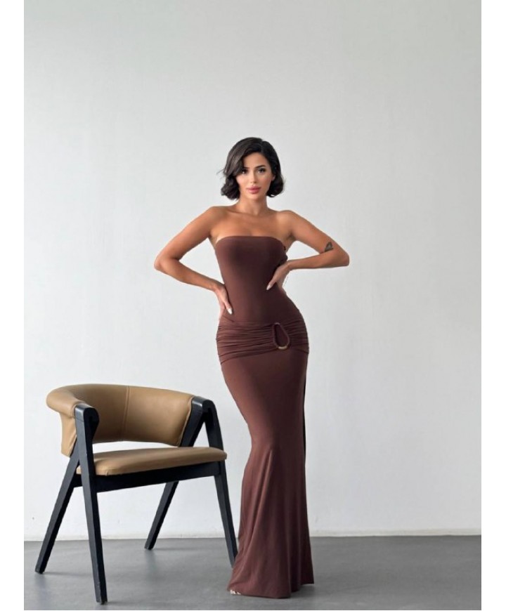 218887 KAHVE ELBİSE