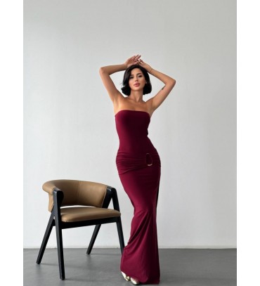 218888 BORDO ELBİSE...