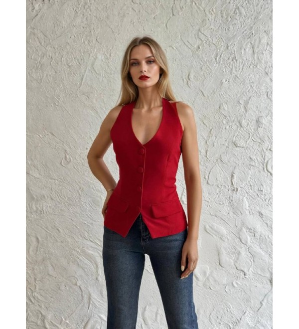 218897 RED BLOUSE