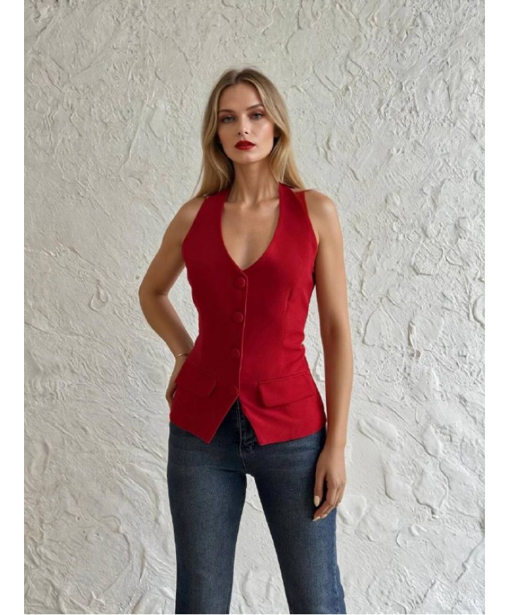 218897 RED BLOUSE