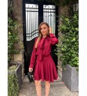 218948 BORDO ELBİSE JESİCA KUMAŞ