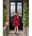 218948 BORDO ELBİSE JESİCA KUMAŞ