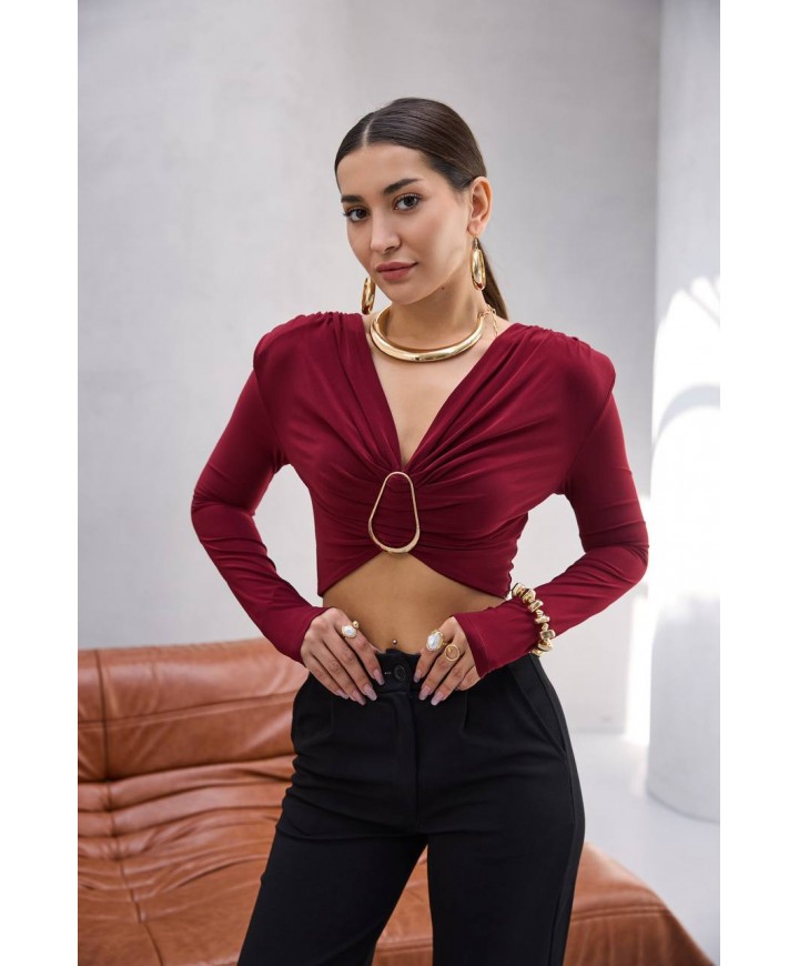 219062 Burgundy BLOUSE