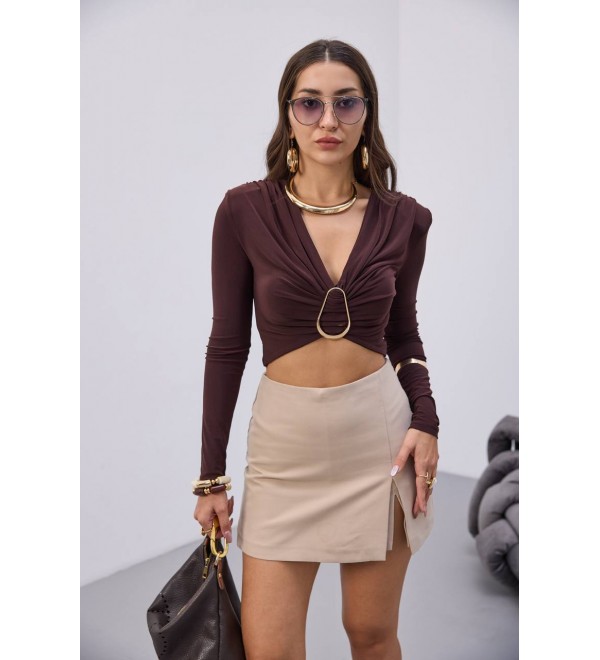 219065 COFFEE BLOUSE