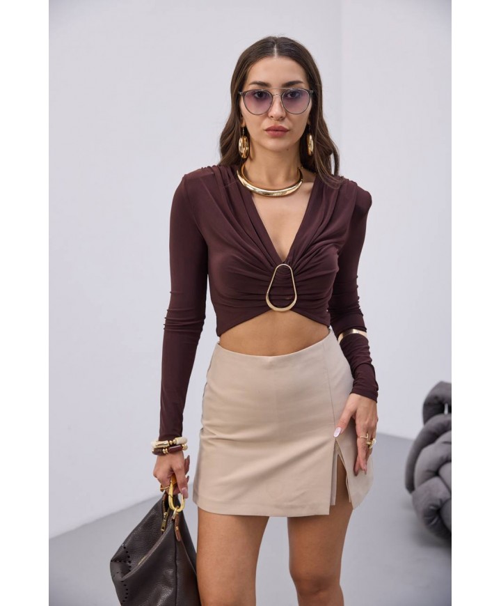 219065 COFFEE BLOUSE