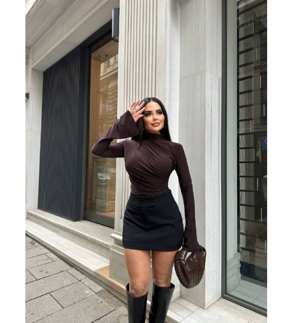 219086 COFFEE BLOUSE