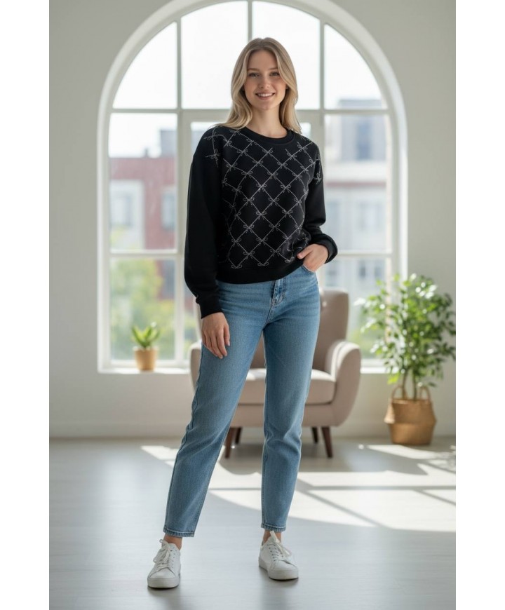 219173 SİYAH SWEAT 3 İPLİK